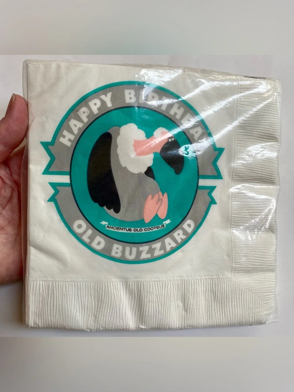 Vintage Happy Birthday Old Buzzard Paper Plates & Napkins, Retro 90s Hallmark